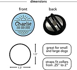 Besties Mountain Adventure Design Slide-On Jingle-Free Silicone Cat & Dog ID Tag with AirTag Holder, Sage slide 2 of 7