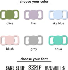 Besties Mountain Design Silicone Customized Cat & Dog Collar AirTag Holder, Blush Pink slide 2 of 4