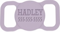 Besties Name Only Dog AirTag Holder, Lilac