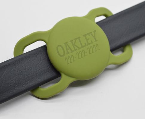 Show full view: Besties Name Only Dog AirTag Holder, Olive slide 6 of 8