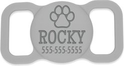 Besties Paw Dog AirTag Holder, Grey