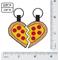 Show in main carousel: Besties Pizza Heart Best Friends Set of 2 Jingle-Free Silicone Cat & Dog ID Tags slide 6 of 6