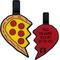 Show in main carousel: Besties Pizza Your Heart Jingle-Free Silicone Dog ID Tag slide 1 of 5