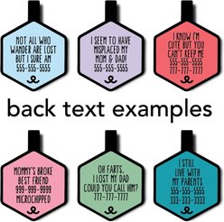 Besties Pup's Peak Mountain Design Jingle-Free Silicone Dog ID Tag, Wild Bloom slide 2 of 8