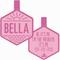 Show in main carousel: Besties Salt & Sun Design Jingle-Free Silicone Dog ID Tag, Flamingo Pink slide 1 of 9