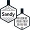 Show in main carousel: Besties Salt & Sun Design Jingle-Free Silicone Dog ID Tag, White slide 1 of 9