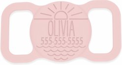 Besties Salt & Sun Design Silicone Customized AirTag Holder, Blush