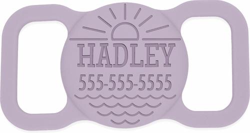 Show full view: Besties Salt & Sun Design Silicone Customized AirTag Holder, Lilac slide 1 of 5