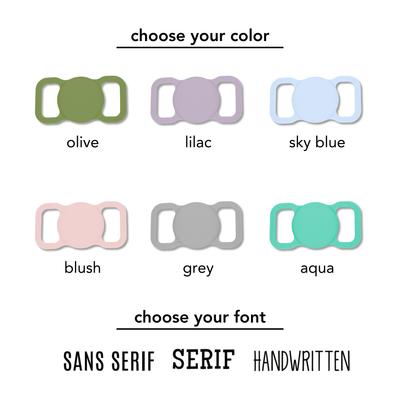 Show full view: Besties Salt & Sun Design Silicone Customized AirTag Holder, Olive slide 2 of 5