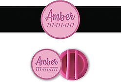 Besties Slide-On Cat & Dog ID Tag, Flamingo Pink