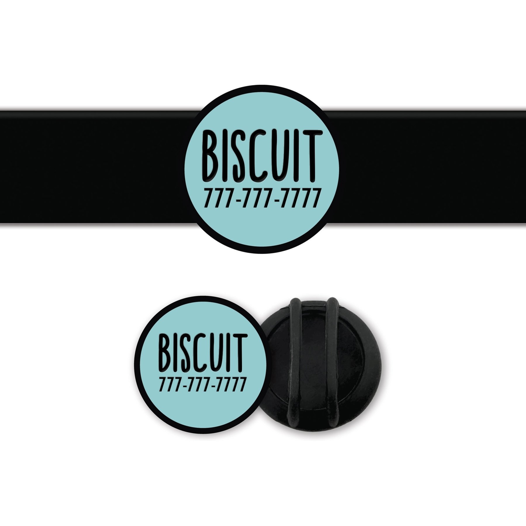 Besties Slide-On Cat & Dog ID Tag, Sky Blue