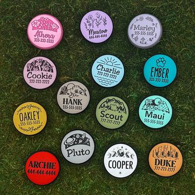 Show full view: Besties Slide-On Cat & Dog ID Tag, White slide 5 of 9