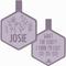 Show in main carousel: Besties Wildflowers Design Jingle-Free Silicone Dog ID Tag, Heather Purple slide 1 of 9