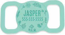 Besties Woodland Design Silicone Customized AirTag Holder, Aqua