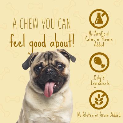 Show full view: Better Belly Originals Rolls Chicken Liver Flavor Highly-Digestible Rawhide Dog Treat Chew, Small, 20 count slide 8 of 13