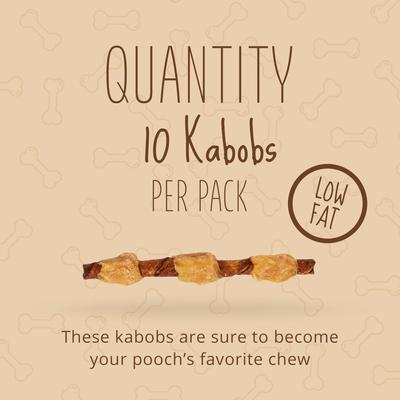 Show full view: Better Belly Kabobs Highly Digestible Rawhide Real Peanut Butter Dog Treat Chews, 10 count slide 7 of 13