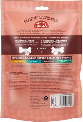 Show full view: Better Belly Proteins Rolls with Real Venison Highly Digestible Rawhide Dog Treat Chew, Small, 6 count slide 3 of 13