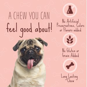 Better Belly Proteins Rolls with Real Venison Highly Digestible Rawhide Dog Treat Chew, Small, 6 count