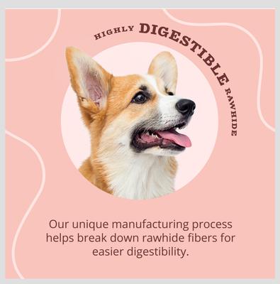 Show full view: Better Belly Proteins Rolls with Real Lamb Highly Digestible Rawhide Dog Treat Chew, Large, 3 count slide 6 of 13