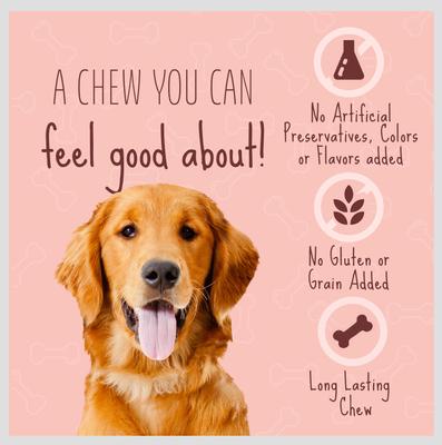 Show full view: Better Belly Proteins Rolls with Real Lamb Highly Digestible Rawhide Dog Treat Chew, Large, 3 count slide 7 of 13