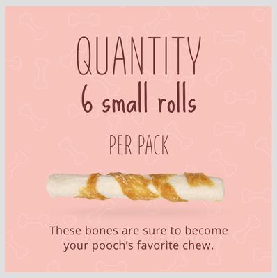 Show full view: Better Belly Proteins Rolls with Real Lamb Highly Digestible Rawhide Dog Treat Chew, Small, 6 count slide 4 of 12