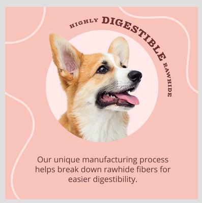 Show full view: Better Belly Proteins Rolls with Real Lamb Highly Digestible Rawhide Dog Treat Chew, Small, 6 count slide 6 of 12