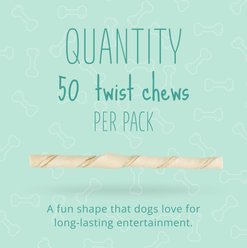 Better Belly Twist Sticks Fresh Breath Spearmint Flavor Highly Digestible Rawhide Dental Dog Treat Chew, 50 count slide 2 of 9
