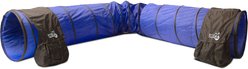 Better Sporting Dogs Agility Tunnel with Sandbags Dog Training Equipment, Blue, 16-ft