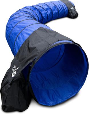 Show full view: Better Sporting Dogs Agility Tunnel with Sandbags Dog Training Equipment, Blue, 16-ft slide 2 of 7