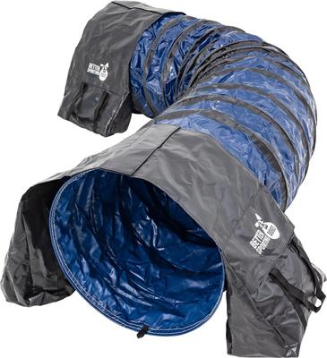 Show full view: Better Sporting Dogs Heavy Duty PVC Agility Tunnel with Sandbags Dog Training Equipment, Blue, 10-ft slide 3 of 11