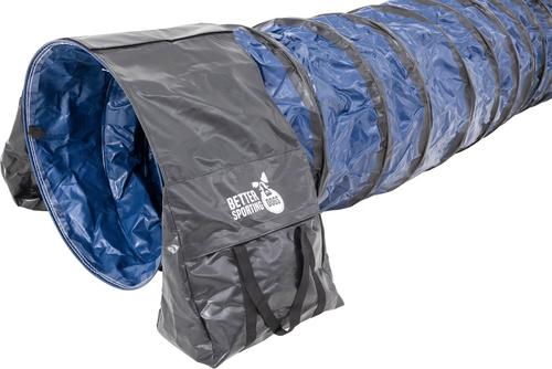 Show full view: Better Sporting Dogs Heavy Duty PVC Agility Tunnel with Sandbags Dog Training Equipment, Blue, 10-ft slide 5 of 11