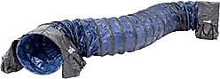 Better Sporting Dogs Heavy Duty PVC Agility Tunnel with Sandbags Dog Training Equipment, Blue, 16-ft