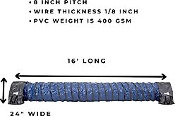Better Sporting Dogs Heavy Duty PVC Agility Tunnel with Sandbags Dog Training Equipment, Blue, 16-ft slide 2 of 9