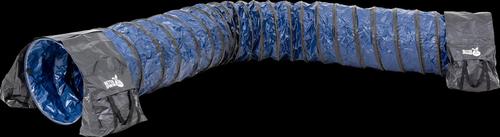 Show full view: Better Sporting Dogs Heavy Duty PVC Agility Tunnel with Sandbags Dog Training Equipment, Blue, 16-ft slide 3 of 12