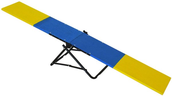 Better Sporting Dogs Practice See Saw Dog Agility Training Equipment, Blue/Yellow