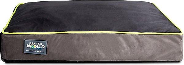 Show full view: Better World Pets Orthopedic Pillow Dog Bed with Removable Cover, Rave Green, Medium slide 3 of 11