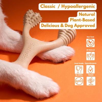 Show full view: BetterBone Classic Hypoallergenic Dog Toy, Natural, Large slide 6 of 11