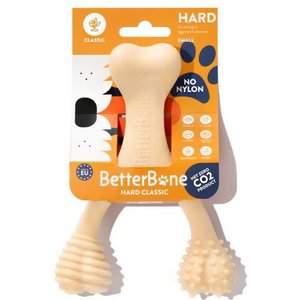 BetterBone Classic Hypoallergenic Dog Toy, Natural, Small