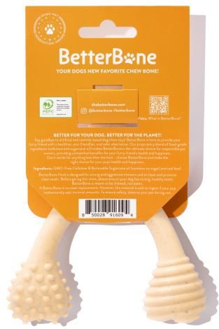Show full view: BetterBone Hard Beef Dog Toy, Natural, Small slide 2 of 10
