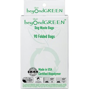 beyondGREEN Compostable Dog Waste Bag Refill Rolls, 90 count