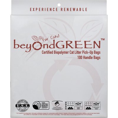 beyondGREEN beyondGREEN Plant-Based Cat Litter Waste Bags, 100 count Large