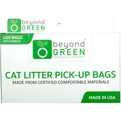 beyondGREEN Plant-Based Cat Litter Waste Bags, 100 count Regular