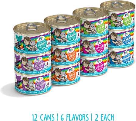 Show full view: BFF Batch 'O Besties Variety Pack + OMG Rainbow Road Variety Pack Canned Cat Food slide 6 of 10