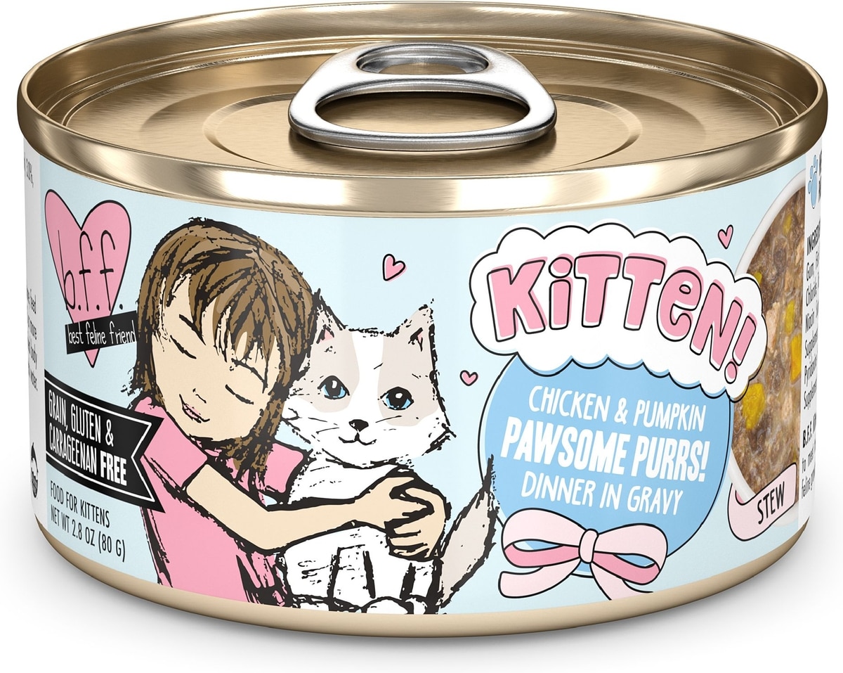 BFF Kitten Pawsome Purrs Wet Cat Food, 2.8-oz can, case of 12
