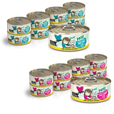 BFF BFF Play Pate Lovers Chicken, Duck & Turkey Take a Chance + Play Pate Lovers Chicken & Turkey Topsy Turvy Wet Cat Food