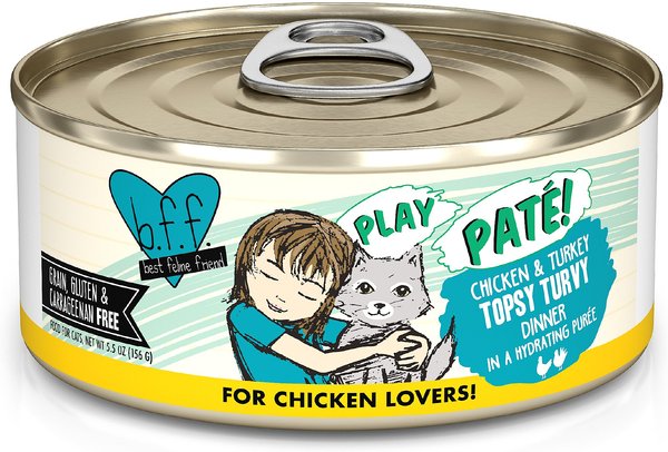 BFF Play Pate Lovers Chicken & Turkey Topsy Turvy Wet Cat Food