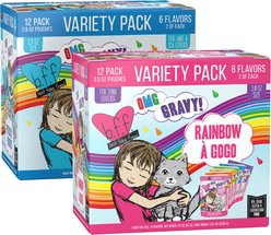 BFF Rainbow A Gogo Variety Pack + OMG Potluck O' Pouches Variety Pack Cat Food Pouches