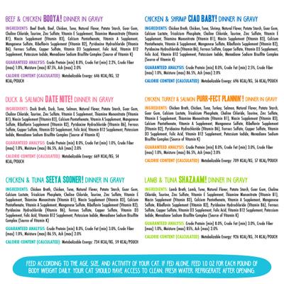 Show full view: BFF Rainbow A Gogo Variety Pack + OMG Potluck O' Pouches Variety Pack Cat Food Pouches slide 8 of 10