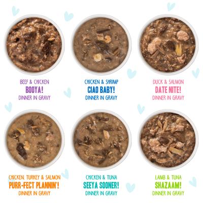 Show full view: BFF Rainbow A Gogo Variety Pack + OMG Potluck O' Pouches Variety Pack Cat Food Pouches slide 9 of 10