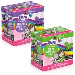 BFF Tuna & Beef Baby Cakes Dinner in Gravy + Tuna & Lamb Luv Ya Dinner in Gravy Wet Cat Food Pouches